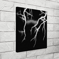 Холст квадратный GHOSTEMANE Lightning Гостмейн Молния Надпись, цвет: 3D-принт — фото 2