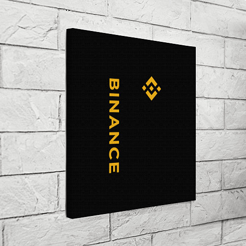 Картина квадратная БИНАНС ЛОГО КАРБОН BINANCE LOGO / 3D-принт – фото 3