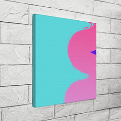 Холст квадратный Розово-голубой градиент, цвет: 3D-принт — фото 2