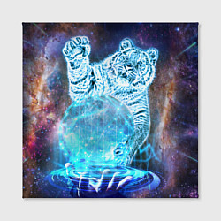 Холст квадратный Звездный тигр, цвет: 3D-принт — фото 2