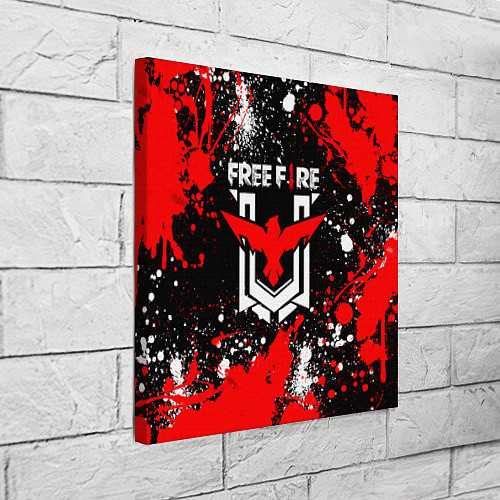 Картина квадратная Free Fire: Брызги и капли красок / 3D-принт – фото 3