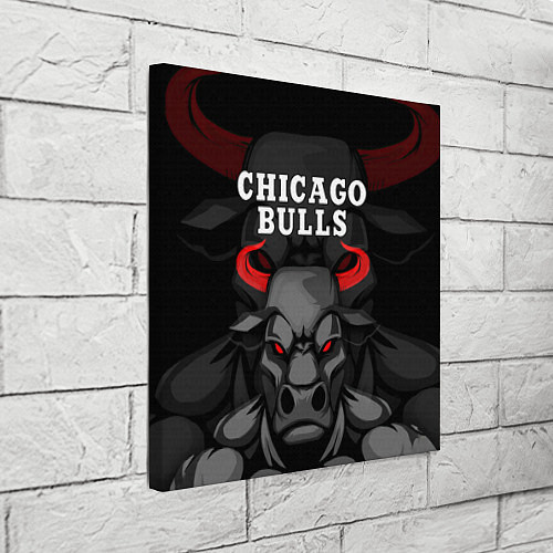 Картина квадратная CHICAGO BULLS ЯРОСТНЫЙ БЫК / 3D-принт – фото 3