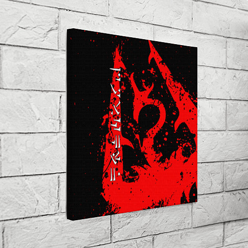 Картина квадратная TES RED DRAGON, FUS RO DAH SYMBOL / 3D-принт – фото 3
