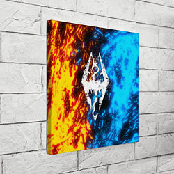 Холст квадратный TES SKYRIM BATTLE FIRE БИТВА ОГНЕЙ, цвет: 3D-принт — фото 2