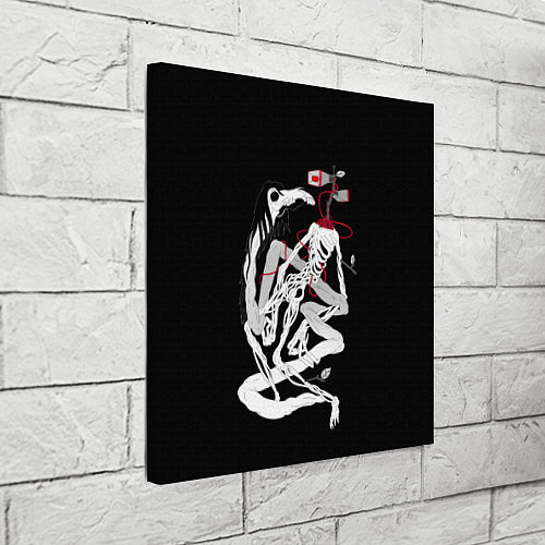 Картина квадратная СИРЕНОГОЛОВЫЙ И ЛОШАДЬ SIREN HEAD & HORSE / 3D-принт – фото 3