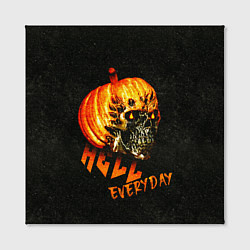 Холст квадратный Helloween череп тыква scull pumkin, цвет: 3D-принт — фото 2