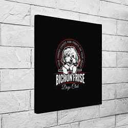 Холст квадратный Бишон Фризе Bichon Frize, цвет: 3D-принт — фото 2