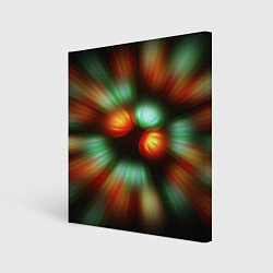 Холст квадратный Вспышка света в виде ярких линий, цвет: 3D-принт