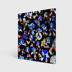 Холст квадратный SONIC PATTERN HERO СОННИК, цвет: 3D-принт