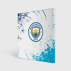 Холст квадратный Manchester City - Футбольный клуб, цвет: 3D-принт