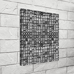 Холст квадратный Geometry Dash: BW Pattern, цвет: 3D-принт — фото 2