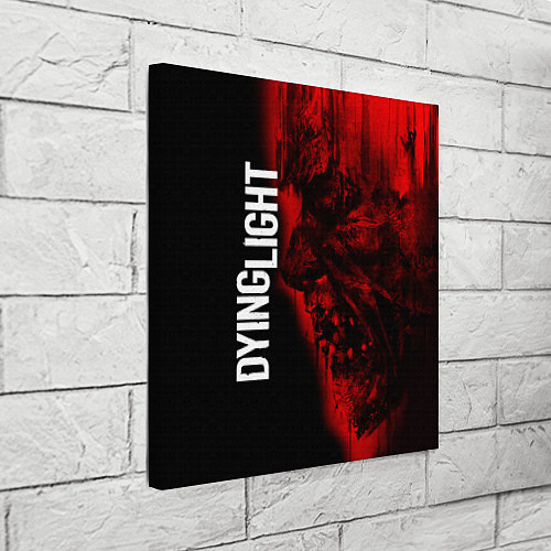 Картина квадратная DYING LIGHT RED ZOMBIE FACE / 3D-принт – фото 3