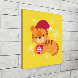 Холст квадратный Тигренок 2022 год, цвет: 3D-принт — фото 2