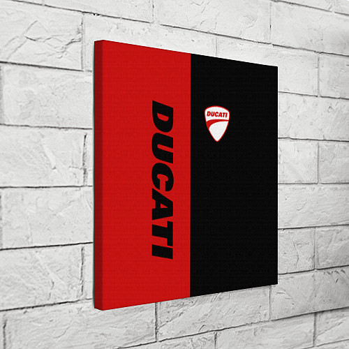 Картина квадратная DUCATI BLACK RED BACKGROUND / 3D-принт – фото 3