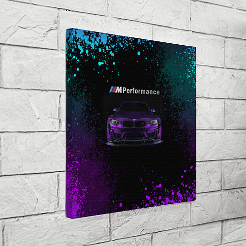Картина квадратная BMW M4 PERFORMANCE / 3D-принт – фото 3