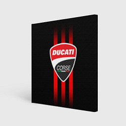 Холст квадратный DUCATI CARBON LOGO ITALY CONCERN, цвет: 3D-принт