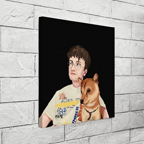 Картина квадратная Бульвар Депо с пёсиком / 3D-принт – фото 3