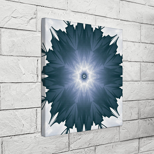 Картина квадратная Снежинка Абстракция Синий / 3D-принт – фото 3