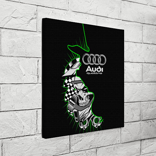 Картина квадратная Audi quattro череп / 3D-принт – фото 3