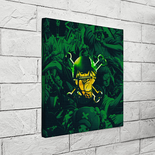 Картина квадратная Зоро Ророноа веселый роджер / 3D-принт – фото 3