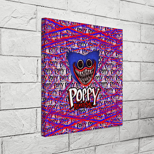 Картина квадратная Huggy Wuggy: Poppy Pattern / 3D-принт – фото 3