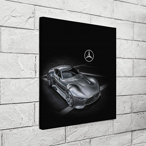 Картина квадратная Mercedes-Benz motorsport black / 3D-принт – фото 3