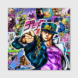 Холст квадратный Джотаро - JoJos Bizarre Adventure, цвет: 3D-принт — фото 2