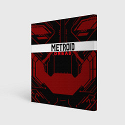 Холст квадратный Metroid Dread Black Red Logo, цвет: 3D-принт