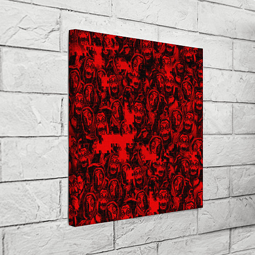 Картина квадратная LA CASA DE PAPEL RED CODE PATTERN / 3D-принт – фото 3