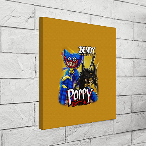Картина квадратная POPPY PLAYTIME AND BENDY AND THE INK MACHINE / 3D-принт – фото 3