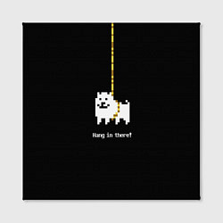 Холст квадратный UNDERTALE DOG НА КАНАТЕ, цвет: 3D-принт — фото 2