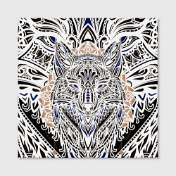 Холст квадратный БЕЛАЯ ЭТНИЧЕСКА ЛИСА WHITE FOX, цвет: 3D-принт — фото 2