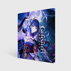 Холст квадратный Genshin Impact - Сёгун Райдэн, цвет: 3D-принт