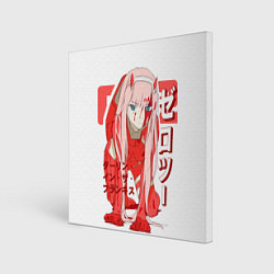 Картина квадратная Zero Two - Darling in the Franxx