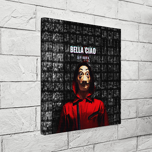 Картина квадратная БУМАЖНЫЙ ДОМ, LA CASA DE PAPEL BELLA CIAO / 3D-принт – фото 3