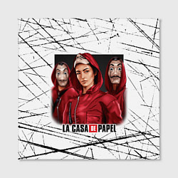 Холст квадратный СЕРИАЛ БУМАЖНЫЙ ДОМ LA CASA DE PAPEL BELLA CIAO, цвет: 3D-принт — фото 2