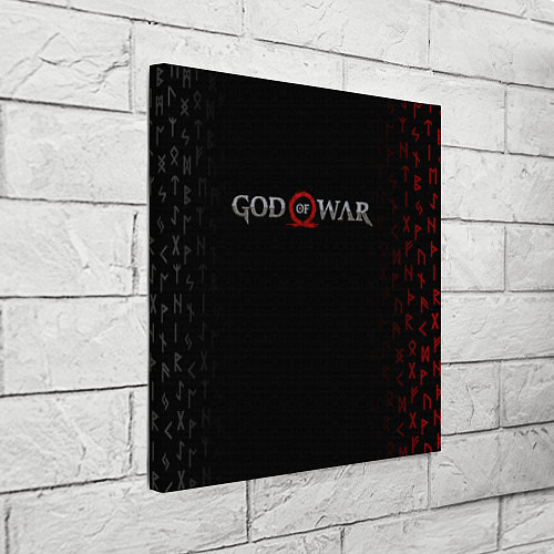 Картина квадратная GOD OF WAR LOGO, РУНЫ / 3D-принт – фото 3