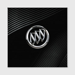 Холст квадратный Buick Black wave background, цвет: 3D-принт — фото 2