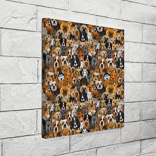 Картина квадратная Собаки Разные Породы / 3D-принт – фото 3