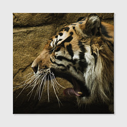 Холст квадратный Зевающий тигр, цвет: 3D-принт — фото 2