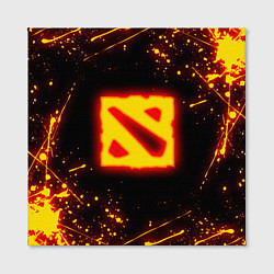 Холст квадратный DOTA 2 FIRE LOGO ДОТА 2 ОГНЕННЫЙ ЛОГО, цвет: 3D-принт — фото 2