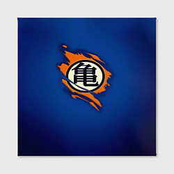 Холст квадратный Рваный логотип Гоку Dragon Ball, цвет: 3D-принт — фото 2