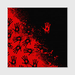 Холст квадратный Death Stranding Отпечаток рук паттерн, цвет: 3D-принт — фото 2