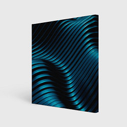 Холст квадратный Волны голубого металла, цвет: 3D-принт