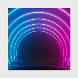 Холст квадратный Арка неонового света full version, цвет: 3D-принт — фото 2