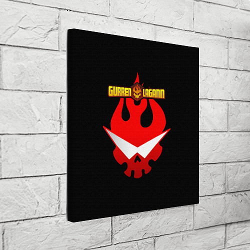Картина квадратная Логотип Гуррен - Лаганн / 3D-принт – фото 3