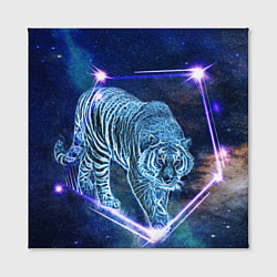 Холст квадратный Тигр идет по млечному пути, цвет: 3D-принт — фото 2