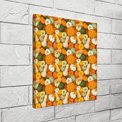 Холст квадратный Тыквы Pumpkin, цвет: 3D-принт — фото 2