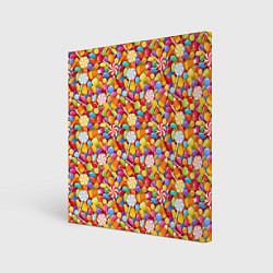 Холст квадратный Конфеты и Леденцы, цвет: 3D-принт