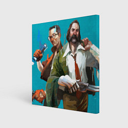 Холст квадратный Детективы в деле, цвет: 3D-принт